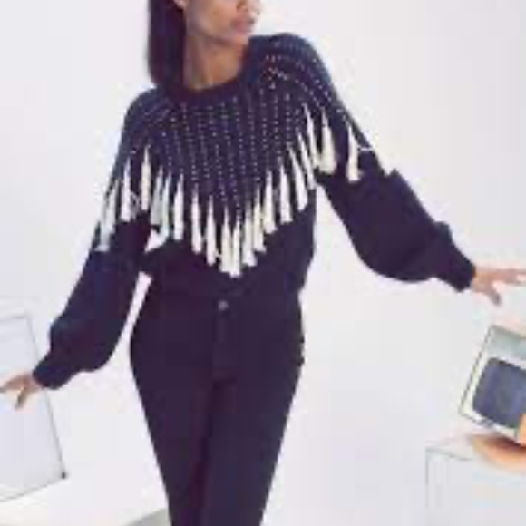 Wildfox effi tassel fringe knit sweater - Picture 2 of 12